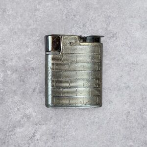 Vintage Ronson Varaflame Butane Lighter Chrome Push Button Untested USA